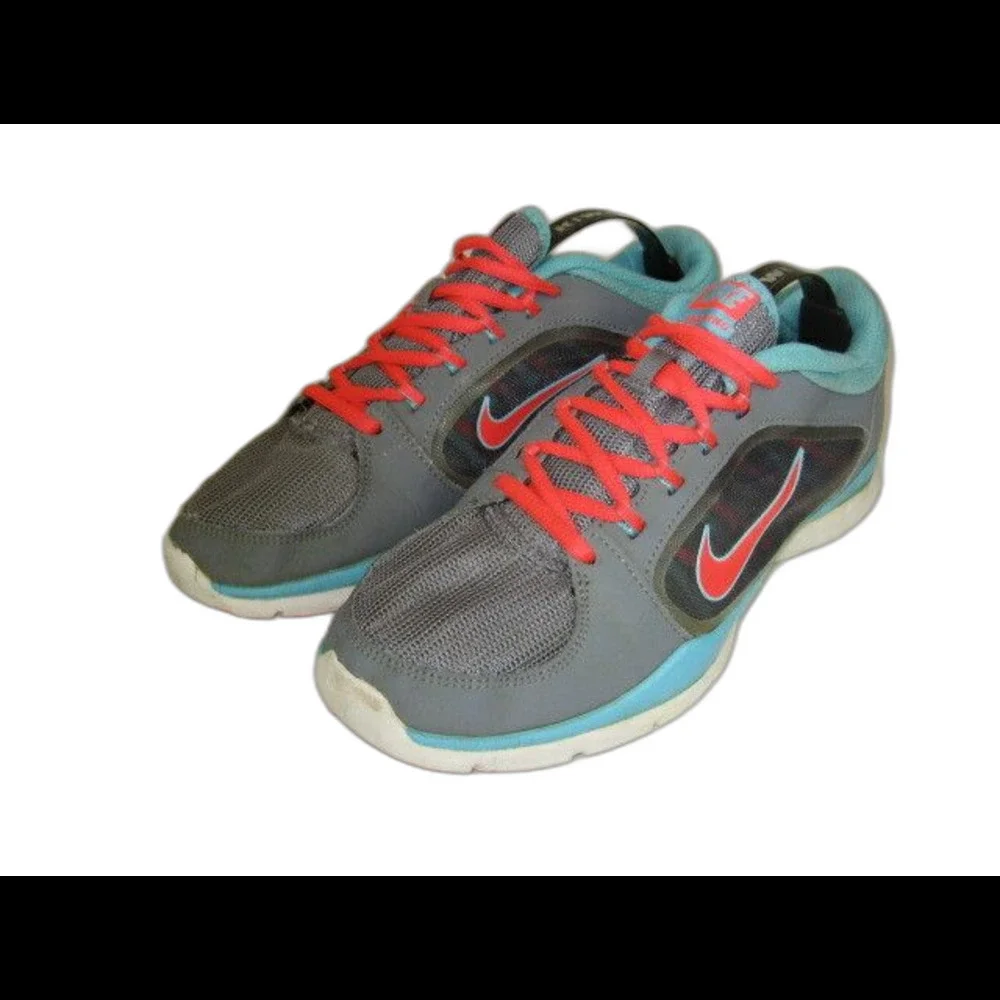 Womens Nike Training Gray/Blue Running Athletic Tennis Shoes sz 7.5